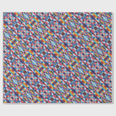 Abstraktes Bauhaus-Musterkunstpapier Geschenkpapier (Flach)