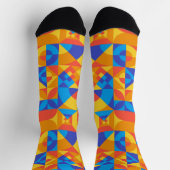 Abstraktes Bauhausmuster in drei Farben Socken (Oben)
