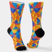 Abstraktes Bauhausmuster in drei Farben Socken (Gewinkelt)