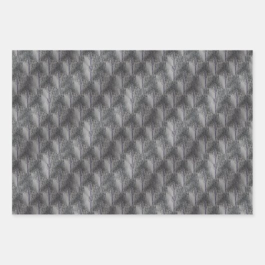 Abstraktes Baummuster Geschenkpapier Set (Vorderseite 3)