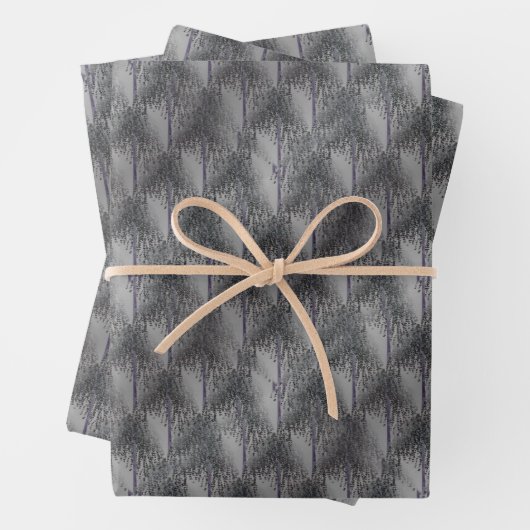 Abstraktes Baummuster Geschenkpapier Set (Beispiel)