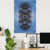 Abstraktes Baumverzweigungspult Poster (Heimbüro)