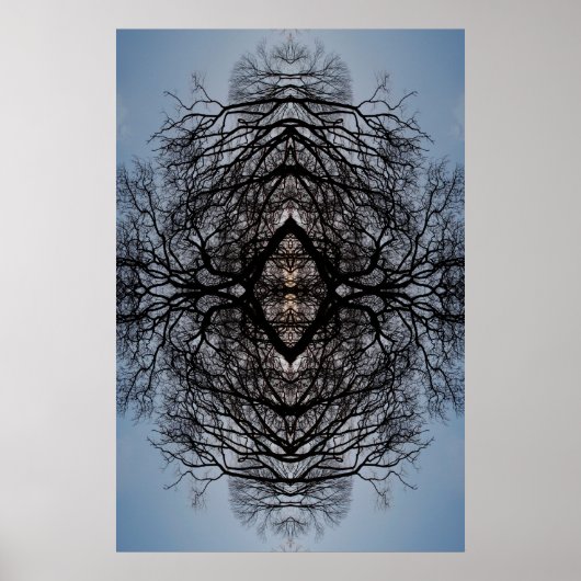 Abstraktes Baumverzweigungspult Poster (Vorne)