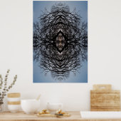 Abstraktes Baumverzweigungspult Poster (Küche)