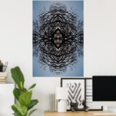 Abstraktes Baumverzweigungspult Poster (Heimbüro)