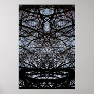 Abstraktes Baumverzweigungspult Poster