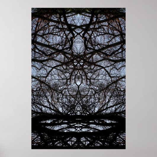 Abstraktes Baumverzweigungspult Poster (Vorne)