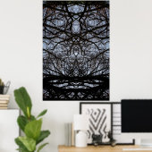 Abstraktes Baumverzweigungspult Poster (Heimbüro)