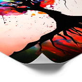 Abstraktes Baumwasser Poster (Ecke)