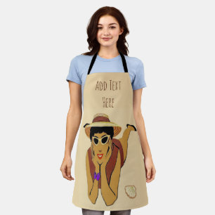 Abstraktes Beach Design hinzufügen von Text, Schür Schürze