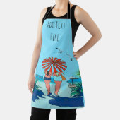 Abstraktes Beach Design hinzufügen von Text, Schür Schürze (InSitu)