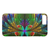 Abstraktes beflecktes Glas-Blumenmuster Case-Mate iPhone Hülle (Rückseite (Horizontal))