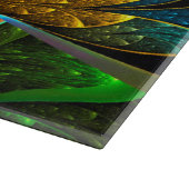 Abstraktes beflecktes Glas-Blumenmuster Schneidebrett (Ecke)