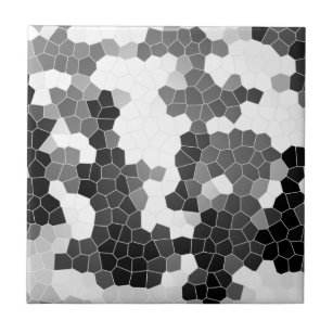 Abstraktes beflecktes Glas-Schwarz-weißes graues Fliese