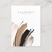 Abstraktes Beige- und Goldschmuck-Display B Visitenkarte (Vorderseite)