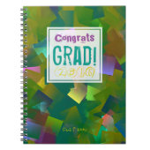 Abstraktes benutzerdefiniertes Abschluss Gästebuch Notizblock (Vorderseite)