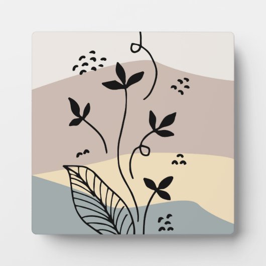 Abstraktes Bergdesign Fotoplatte (Vorderseite)