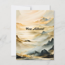 Abstraktes Berglandschaft Neue Adresse Postkarte