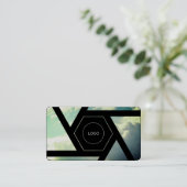 Abstraktes beruflich visitenkarte (Stehend Vorderseite)