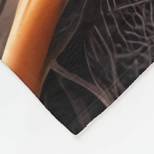 Abstraktes Bild - 3D-Fraktal, digitale Kunst, brau Fleecedecke (Ecke)