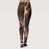 Abstraktes Bild - 3D-Fraktal, digitale Kunst, brau Leggings (Rückseite)