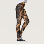 Abstraktes Bild - 3D-Fraktal, digitale Kunst, brau Leggings (Rechts)