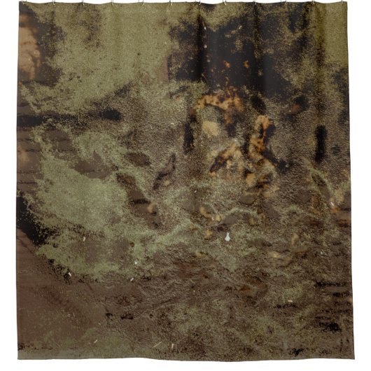 Abstraktes Bild braun und schwarz Duschvorhang (Vorderseite)