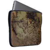 Abstraktes Bild braun und schwarz Laptopschutzhülle (Vorne Rechts)