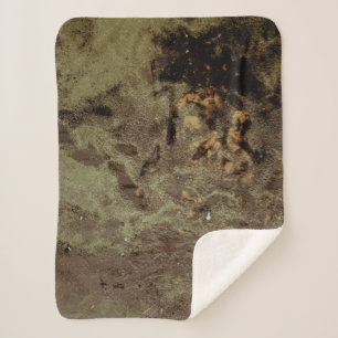 Abstraktes Bild braun und schwarz Sherpadecke