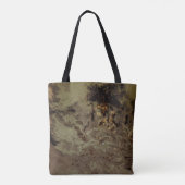 Abstraktes Bild braun und schwarz Tasche (Rückseite)