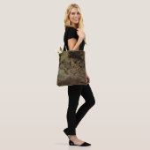 Abstraktes Bild braun und schwarz Tasche (Am Model)