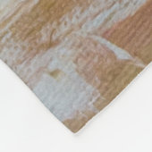 Abstraktes Bild braun-weiß Fleecedecke (Ecke)