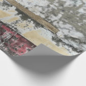 Abstraktes Bild braun-weiß Geschenkpapier (Ecke)