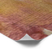 Abstraktes Bild braun-weiß Poster (Ecke)