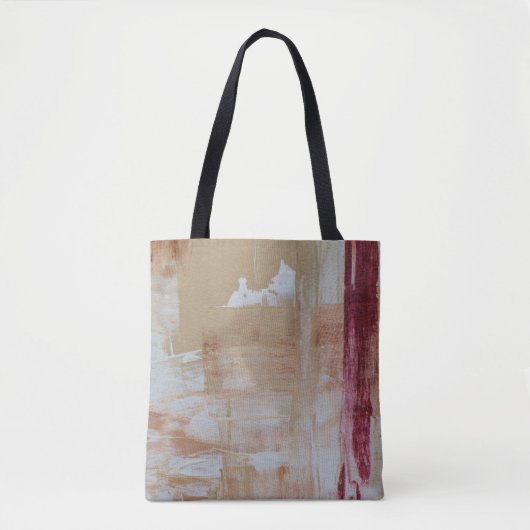 Abstraktes Bild braun-weiß Tasche (Vorderseite)