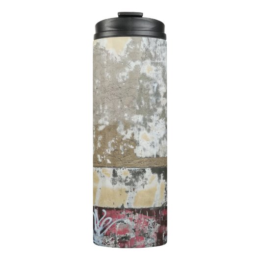 Abstraktes Bild braun-weiß Thermosbecher (Vorderseite)