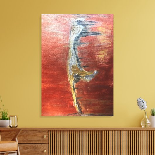 Abstraktes Bild der Insel Sylt Leinwanddruck (Insitu (Wohnzimmer))