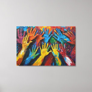 Abstraktes Bild Es repräsentiert Diversity Leinwanddruck
