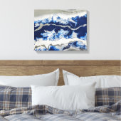 Abstraktes Bild in Grau Acrylfarbe Art Leinwanddruck (Insitu (Schlafzimmer))