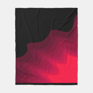 Abstraktes Bild in Schwarz und Rot Fleecedecke