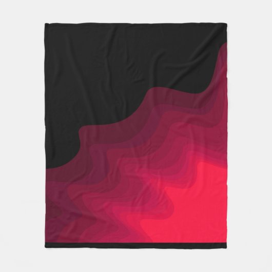 Abstraktes Bild in Schwarz und Rot Fleecedecke (Vorderseite)