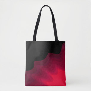 Abstraktes Bild in Schwarz und Rot Tasche