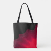 Abstraktes Bild in Schwarz und Rot Tasche (Rückseite)