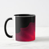 Abstraktes Bild in Schwarz und Rot Tasse (Links)