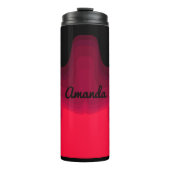 Abstraktes Bild in Schwarz und Rot Thermosbecher (Vorderseite)