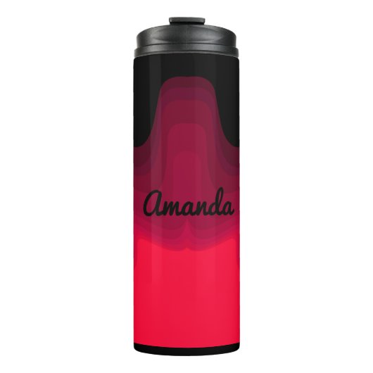 Abstraktes Bild in Schwarz und Rot Thermosbecher (Vorderseite)