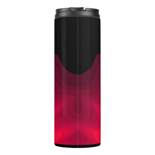 Abstraktes Bild in Schwarz und Rot Thermosbecher (Rückseite)