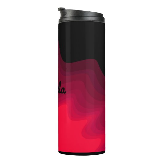 Abstraktes Bild in Schwarz und Rot Thermosbecher (Nach rechts gedreht)