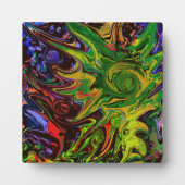 Abstraktes Bild mit dem Titel "Welten entstehen" Fotoplatte (Vorderseite)