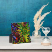 Abstraktes Bild mit dem Titel "Welten entstehen" Fotoplatte (InSitu)